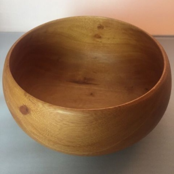 Kamani Wood Bowl Hand Carved Made in Philippines 5 - Picture 1 of 5